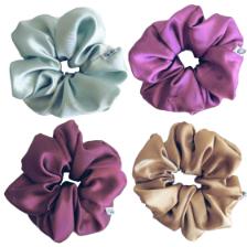 Orchid Bloom Large Satin Scrunchie