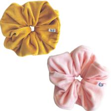 Blush Velvet Oversized Scrunchie