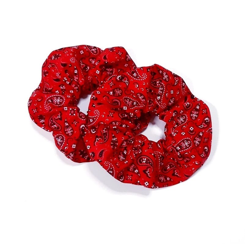 Scrunchie – Λαστιχάκι μαλλιών | Κόκκινο λαχούρι