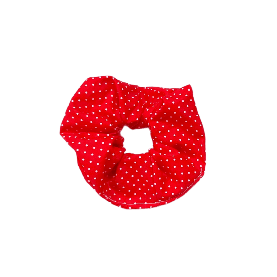Scrunchie – Λαστιχάκι μαλλιών | Κόκκινο πουά