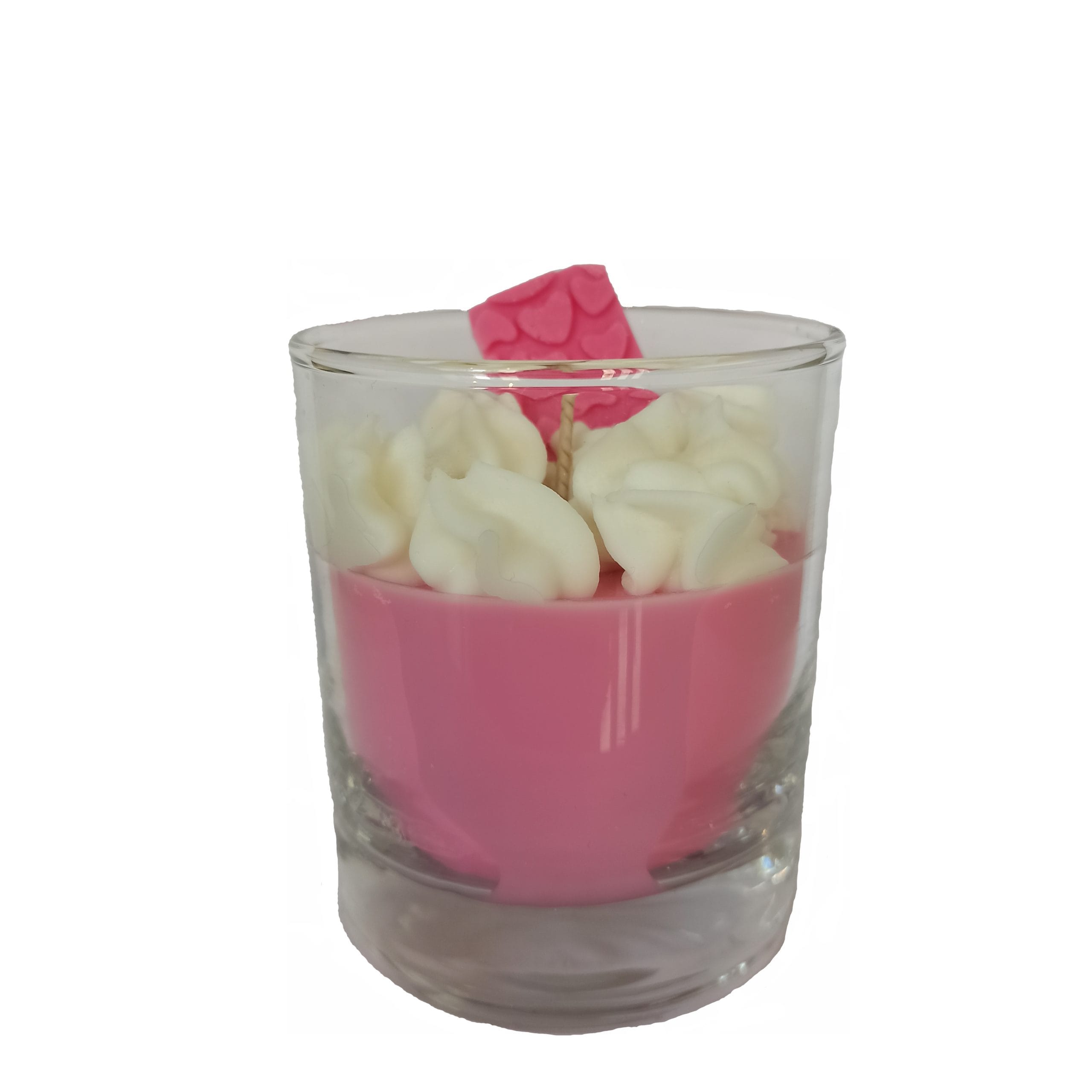 Κερί strawberry milkshake 190γρ σε γυάλινο ποτήρι