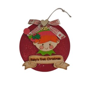 Στολίδι “Baby’s first Christmas” (αγόρι )