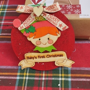Στολίδι “Baby’s first Christmas” (αγόρι )
