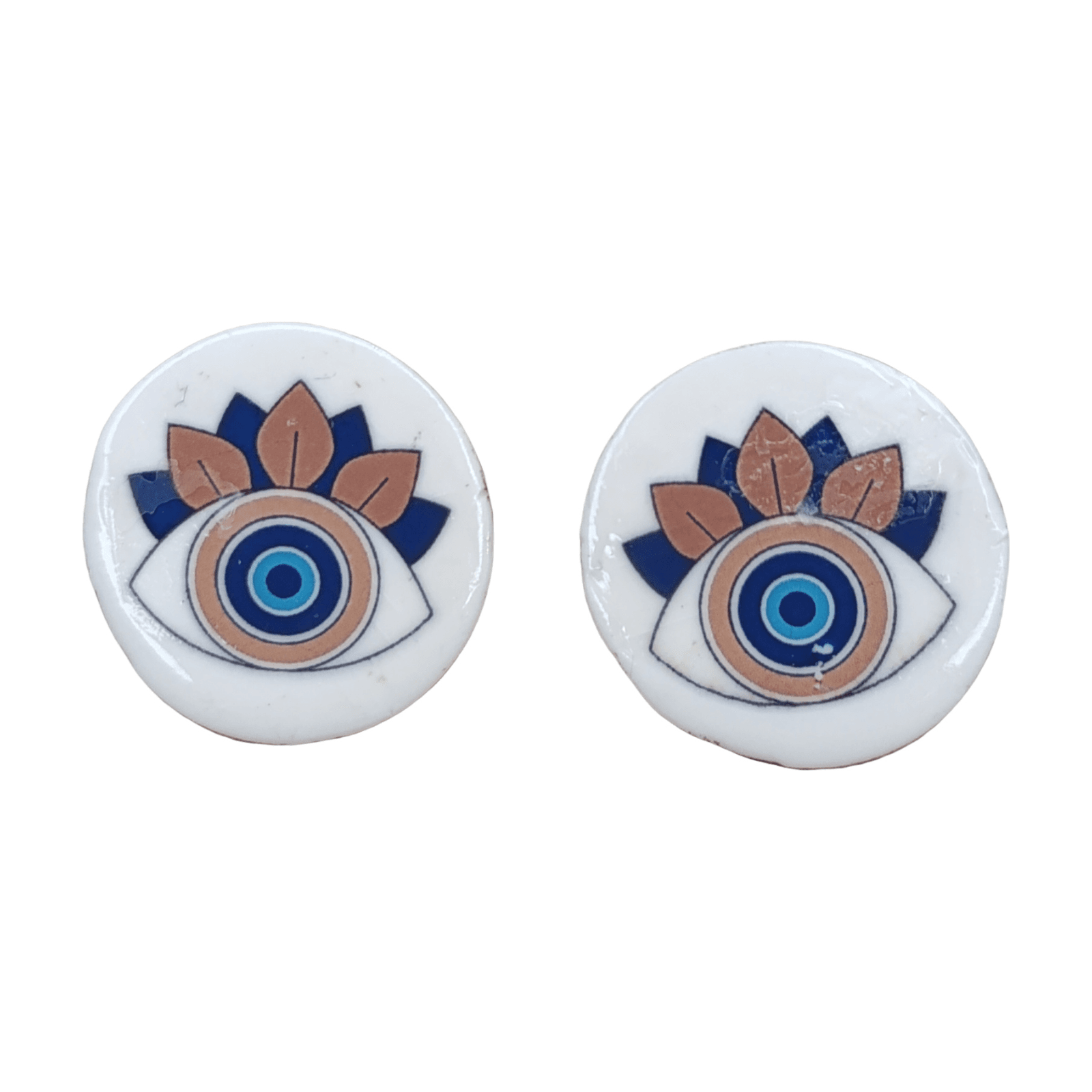 Μάτια στρογγυλά σκουλαρίκια evil eye