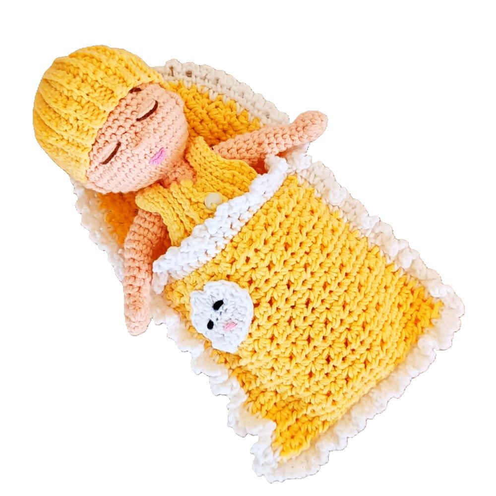 "Μωράκι στον υπνόσακο" χειροποίητο amigurumi ύψους 20 εκ