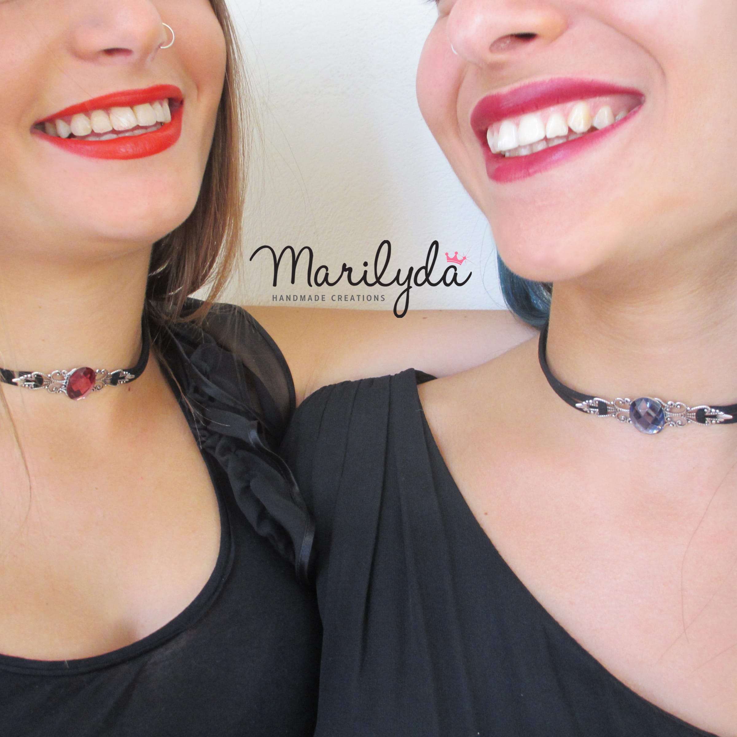 Vintage Choker - Βελούδινο τσόκερ μπορντό