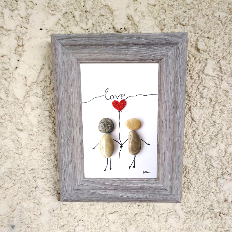 Κάδρο με παράσταση ζευγάρι "Love"