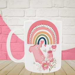 Κεραμική λευκή κούπα 11oz- Rainbow Baby Girl