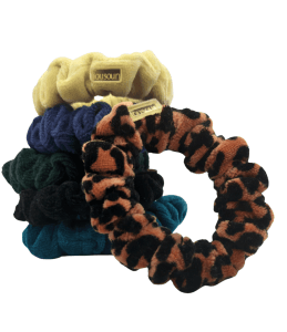 LOUSOUN skinny scrunchie, 4 χειροποίητα λαστιχάκια μαλλιών