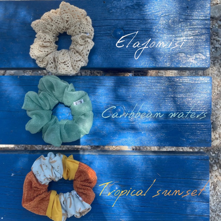 Σετ χειροποίητα scrunchies Summer Memories