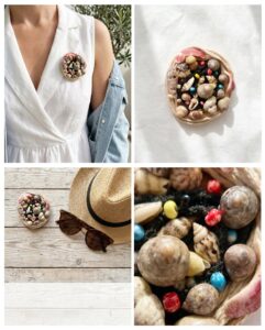Καρφίτσα Boho Με Κοχύλια