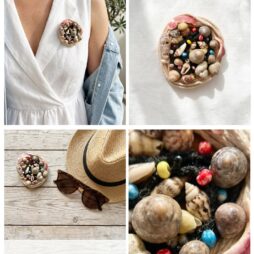 Καρφίτσα Boho Με Κοχύλια