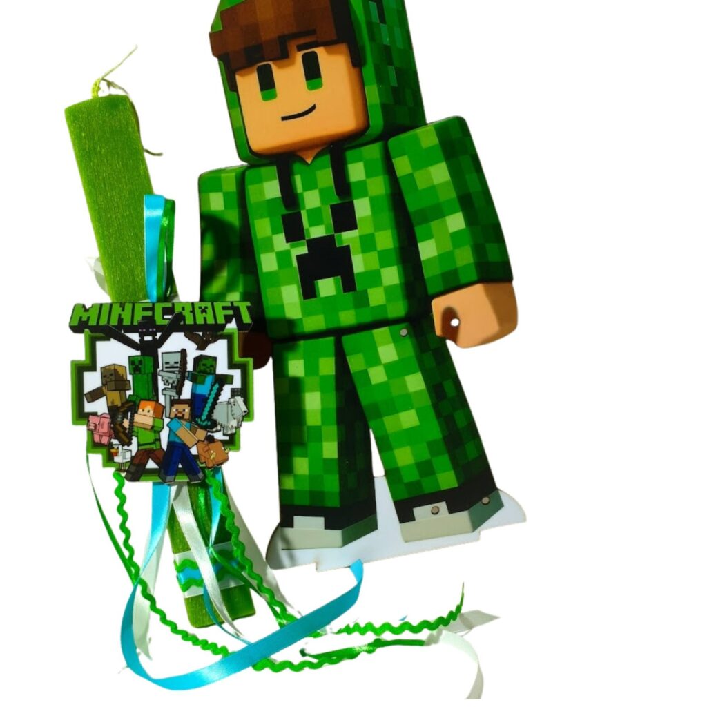 Πασχαλινή λαμπάδα Minecraft για αγόρι