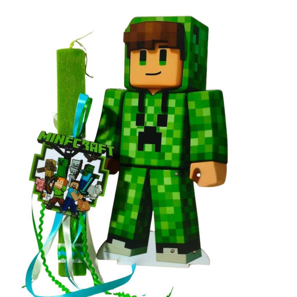 Πασχαλινή λαμπάδα Minecraft για αγόρι