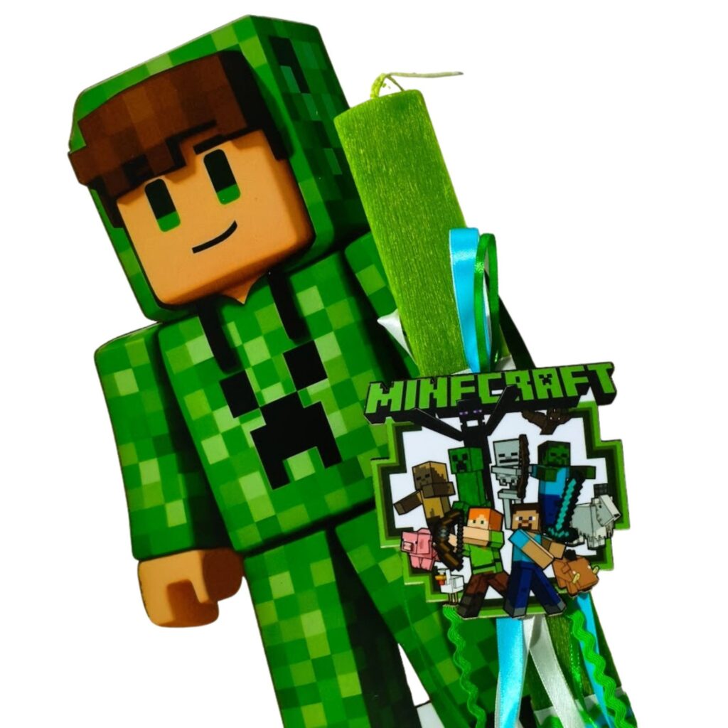 Πασχαλινή λαμπάδα Minecraft για αγόρι