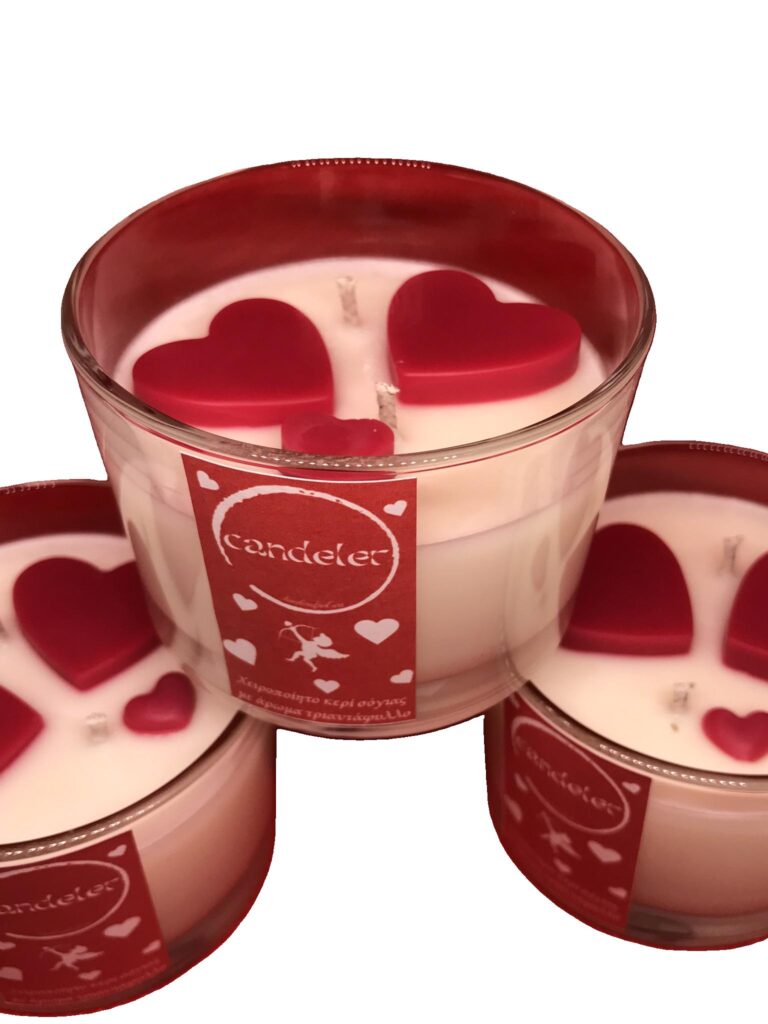 Κερί με Καρδούλες Valentines's Day